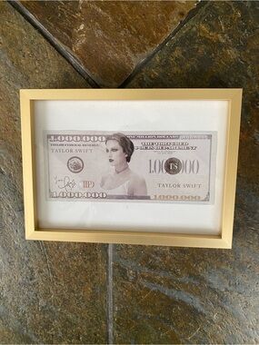 Taylor Swift One Million Dollar Bill Framed
